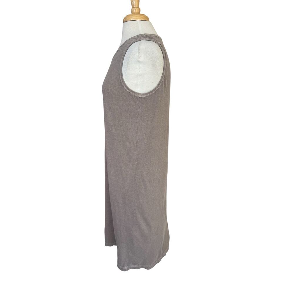EARTH CREATION Horse Print Brown Cotton Tank Dress SZ Medium Organic Made in USA - Picture 2 of 8
